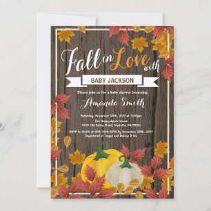 Rustic Fall Pumpkin Baby Dusche Einladung