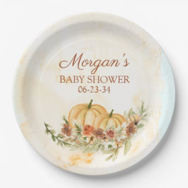 Rustic Fall Pumpkin Baby Dusche Pappteller