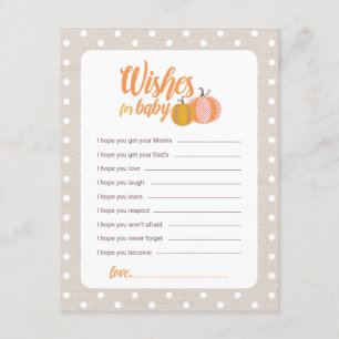 Rustic Fall Pumpkin Baby Duschkarte Einladung