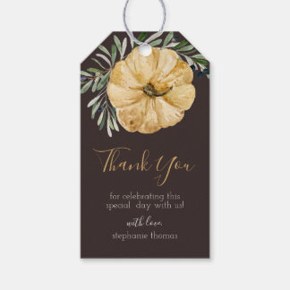 Rustic Fall Pumpkin Bridal oder Baby Dusche Geschenkanhänger