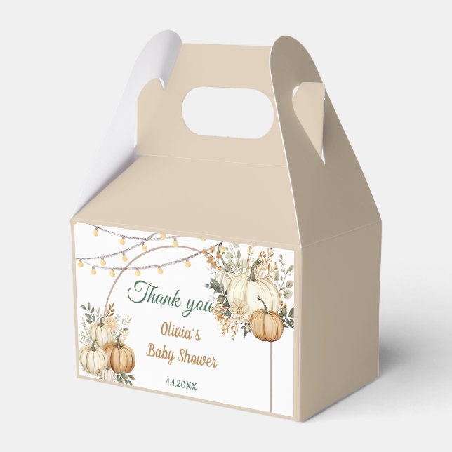 Rustic Fall Pumpkin Gevor Box Geschenkschachtel (Vorderseite)