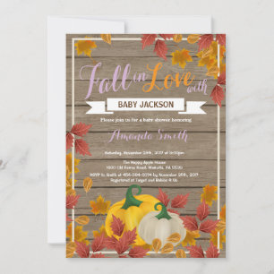 Rustic Fall Pumpkin Girl Baby Dusche Einladung