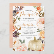 Rustic Fall Pumpkin ist auf dem Weg Baby Dusche