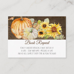Rustic Fall Pumpkin Sonnenblumenbuch Anfrage Begleitkarte