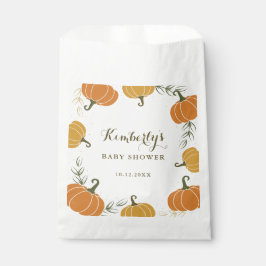 Rustic Fall Pumpkins Blätter Babydusche Geschenktütchen