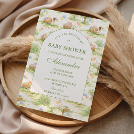 Rustic Farm Animals Pastel Baby Shower Einladung