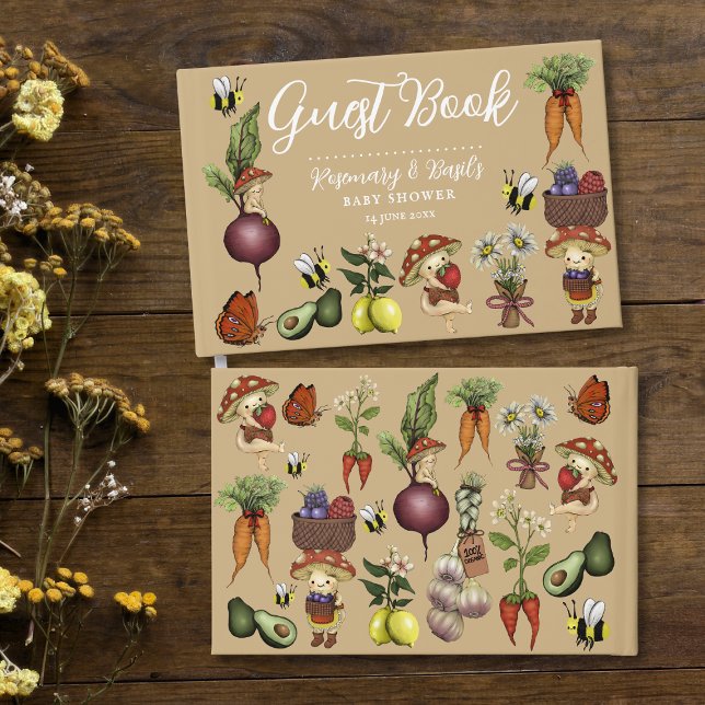 Rustic Farmers Market Little Sprout Baby Shower  Gästebuch (Von Creator hochgeladen)