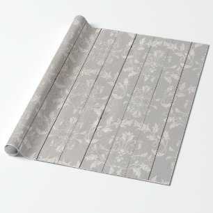 Rustic Farmhouse Shabby Chic White Wood Decorative Geschenkpapier