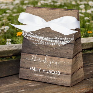 Rustic Farmhouse Wedding Vielen Dank Geschenkschachtel