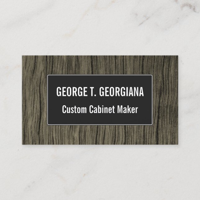 Rustic Faux Wood Look Pattern Business Card Visitenkarte (Vorderseite)