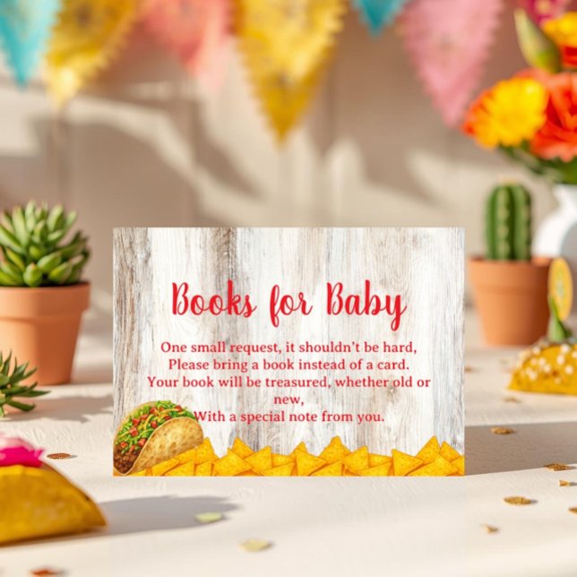 Rustic Fiesta Books for Baby Card | Neutral Taco Begleitkarte (Von Creator hochgeladen)