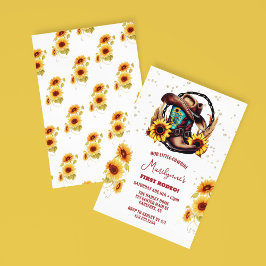 Rustic First Rodeo Western 1. Geburtstag Einladung