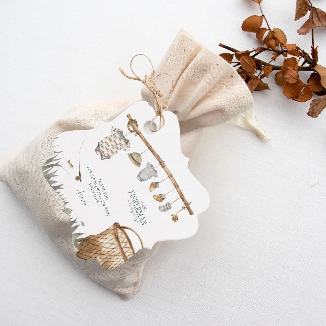 Rustic Fisherman Baby Shower Danke Geschenkanhänger (Von Creator hochgeladen)