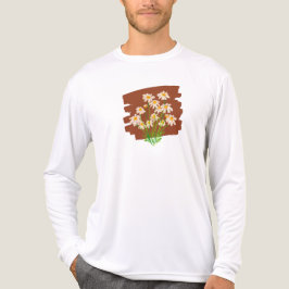 Rustic floral design on brown background Tri-Blend shirt