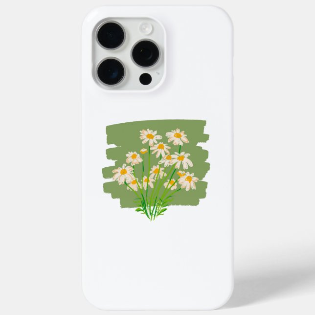 Rustic Floral Design on Green Background Case-Mate iPhone Hülle (Rückseite)