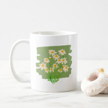 Rustic Floral Design on Green Background