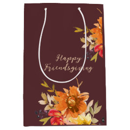 Rustic Floral Friendsgiving Mittlere Geschenktüte