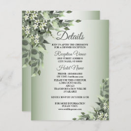 Rustic Floral Greenery Eucalyptus Leaves Details Begleitkarte