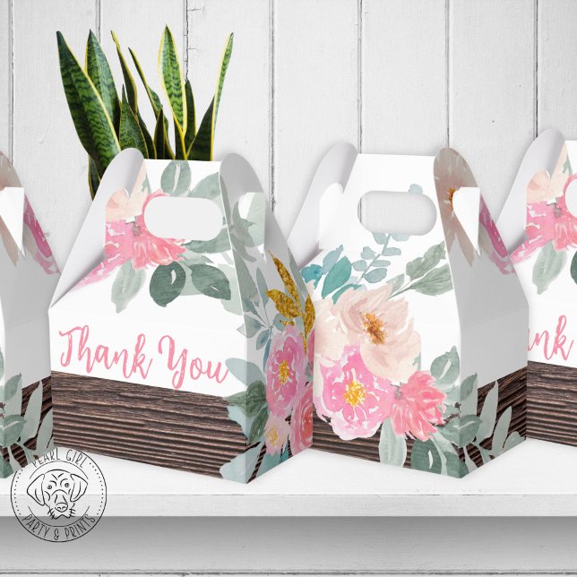 Rustic Floral Party Favor Gable Box Geschenkschachtel (Von Creator hochgeladen)
