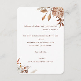 Rustic Floral Wedding Enclosure Card – Earthy Eleg Begleitkarte