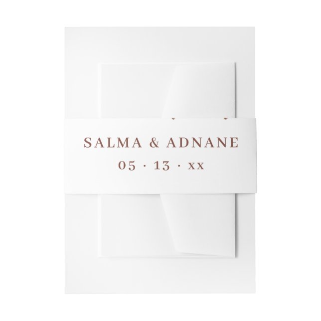 Rustic Floral Wedding Enclosure Card – Earthy Eleg Einladungsbanderole (Vorderseite Beispiel)