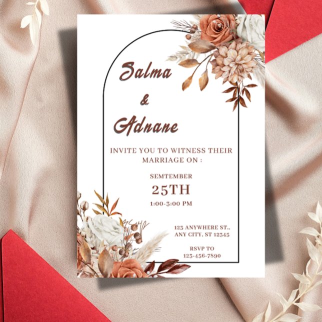 Rustic Floral Wedding Invitation – Earthy Elegance Einladung (Von Creator hochgeladen)