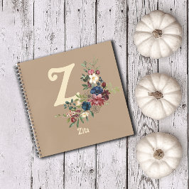 Rustic Florals Monogram Notizbuch