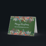 Rustic Foliage Brother Frohe Weihnachten Karte<br><div class="desc">Frohe Weihnachten für Bruderkarte in rustikalem Grün und Aquarellwald.</div>