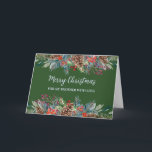 Rustic Foliage Brother Frohe Weihnachten Karte<br><div class="desc">Frohe Weihnachten für Bruderkarte in rustikalem Grün und Aquarellwald.</div>