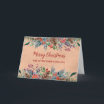 Rustic Foliage Brother Frohe Weihnachten Karte<br><div class="desc">Frohe Weihnachten für Bruderkarte mit einem rustikalen Vintagen Papiermuster und Aquarellwald.</div>
