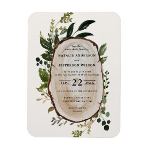 Rustic Foliage Farmhouse Hochzeit Magnet