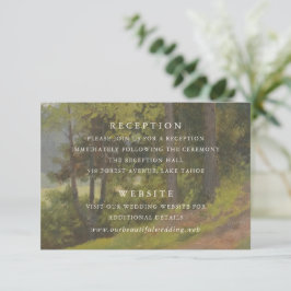 Rustic Forest Elegant Wedding Begleitkarte