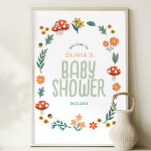 Rustic Forest Woodland Babydusche Begrüßungszeiche