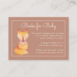 Rustic Fox Baby Showbuchkarte Begleitkarte