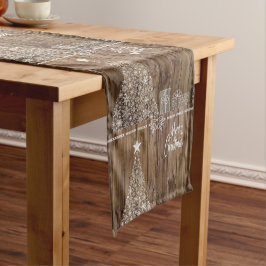 Rustic Frohe Weihnachts Slogan Table Runner Kurzer Tischläufer