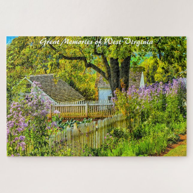 Rustic Garden West Virginia.Christmas Greetings Ji Puzzle (Horizontal)