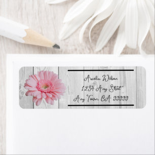 Rustic Gerber Daisy Rücksendeadresse