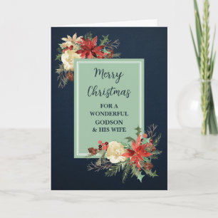 Rustic Godson und seine Ehefrau frohe Weihnachten Karte