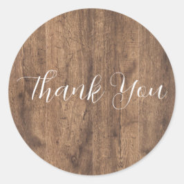 Rustic Gold Eucalyptus & White Floral Wedding Runder Aufkleber