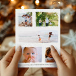 Rustic Gold Foil Christmas Family Foto Collage Postkarte<br><div class="desc">Dieses schlichte und elegante Imitat vergoldet-Folie Familie Foto Merry Weihnachtskarte bietet Ihnen einen Platz, um Ihre Namen hinzuzufügen, eine Nachricht auf der Vorder-und Rückseite in schönen Typografie, sowie Raum für Sie, um Ihre eigene Foto-Montage (mit Platz für fünf Fotos). Die Rückseite der Karte ist in Gold und Weiß gehalten und...</div>