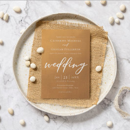 Rustic Gold Simple Typografy Elegante Hochzeit im Einladung