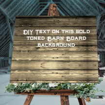 Rustic Gold Tone XL DIY Barboard Poster
