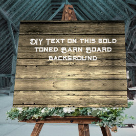 Rustic Gold Tone XL DIY Barboard Poster
