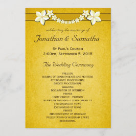 Rustic Gold Wedding Program Zeremonie & Party Programm