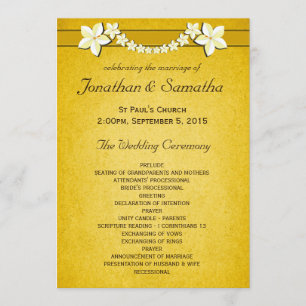 Rustic Gold Wedding Program Zeremonie & Party Programm