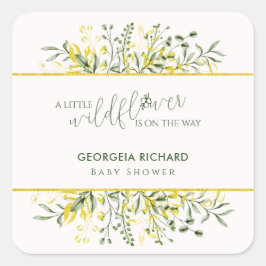 Rustic Golden Frame Wildflower on the way Sticker