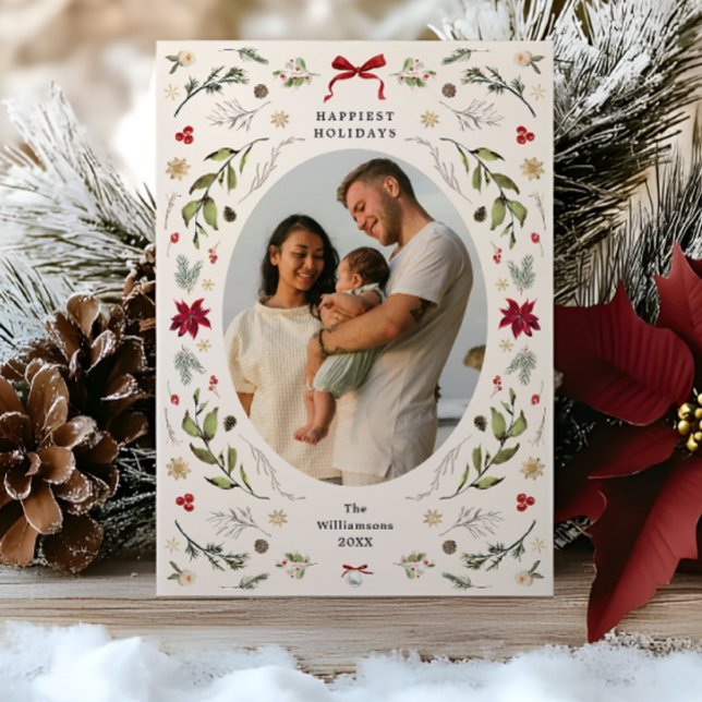 Rustic Grandmillenniall Holiday Photo Card Einladung (Rustic Grandmillenniall Holiday Photo Card
)