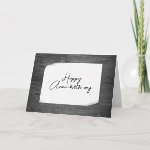 Rustic Gray Barnwood Birthday Karte