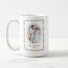 Rustic Green Botanical Christmas Mug Kaffeetasse