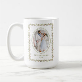 Rustic Green Botanical Christmas Mug Kaffeetasse